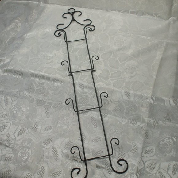 4 Blue & white Cramic Wall Plates With Rack - Picture 2 of 4